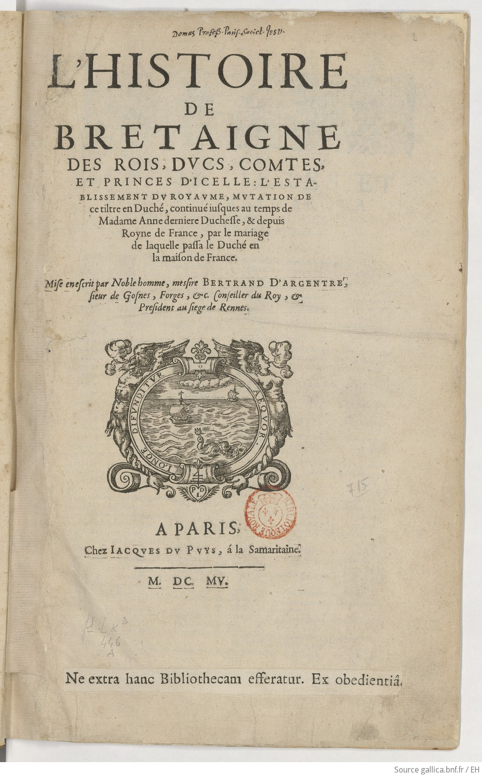 Traité historique de la Bretagne